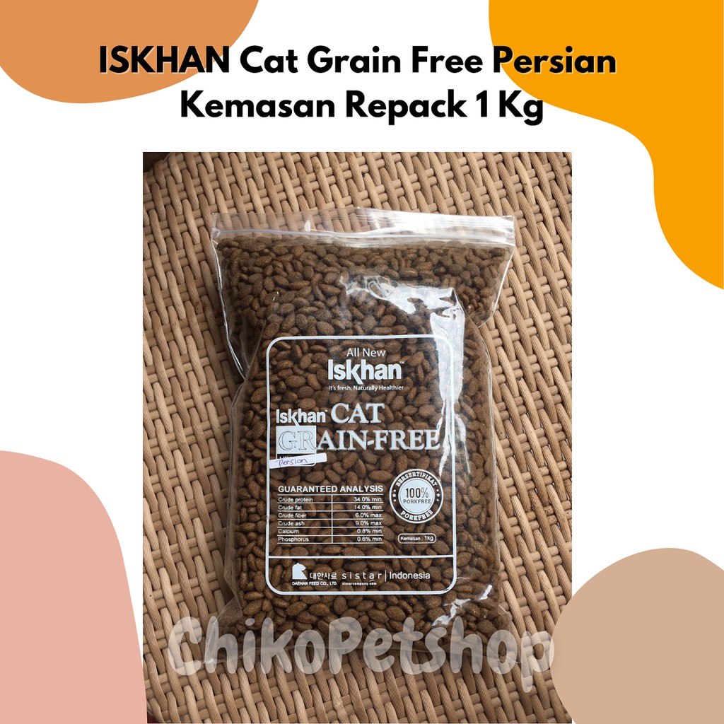 ISKHAN PERSIAN Cat Food Grain Free Makanan kucing Impor KOREA Kemasan 1 Kg