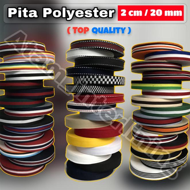 

Pita polyester 2cm / 20mm | Webbing Tape Pita Motif Bintik Polos Grossgrain 2cm | Pita List | Pita Dekorasi | Pita untuk kalung Kucing | Pita list Tas celana Sepatu baju 2cm | Pita Polyester Roll | Pita Gucci 2cm | Pita Hitam Putih Merah Kuning Hijau