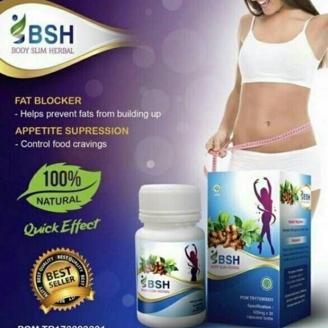 BODY SLIM HERBAL (BSH) ORIGINAL BPOM - MINUMAN PELANGSING BADAN