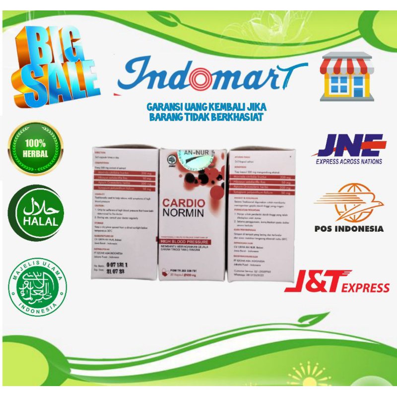 CARDIONORMIN - CARDIO NORMIN ASLI ORIGINAL OBAT HIPERTENSI STRUK JANTUNG ASAM URAT KOLESTROL ISI 30