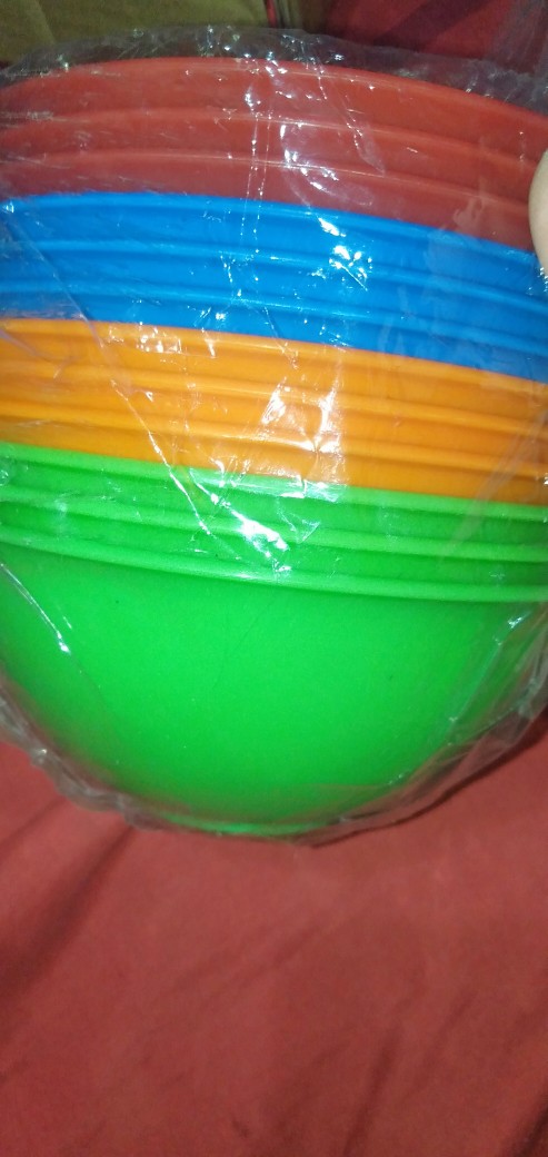 Mangkok Plastik Uk. M Isi 12 Pcs / Mangkok Sayur / Mangkok Sambal