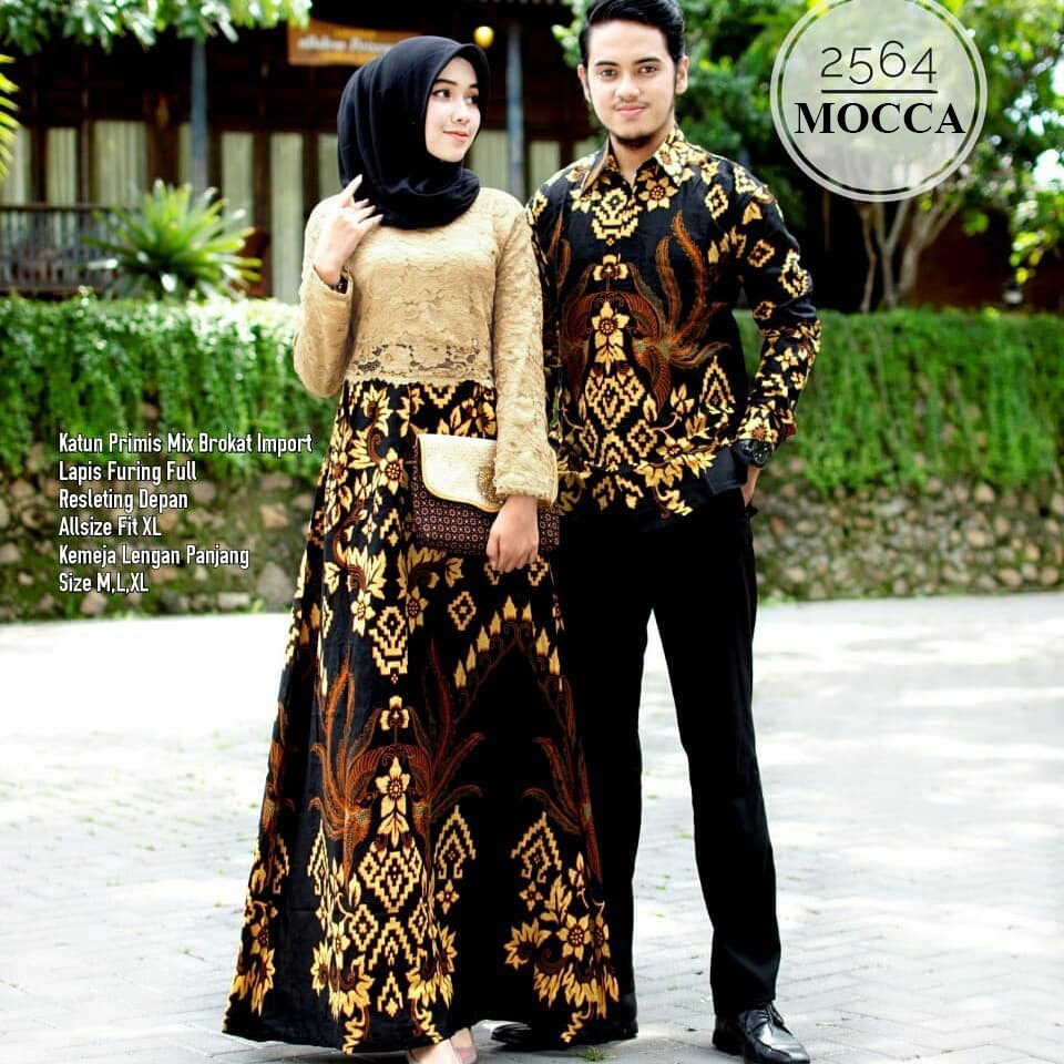 Maura Couple - Sania Ruffle Batik Couple ori Ndoro jowi DNT Garansi Termurah Shopee - BATIK Couple