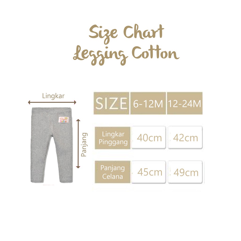 ROYALE BEBE Cotton Celana Legging Super Royale Bebe 0-24 Bulan