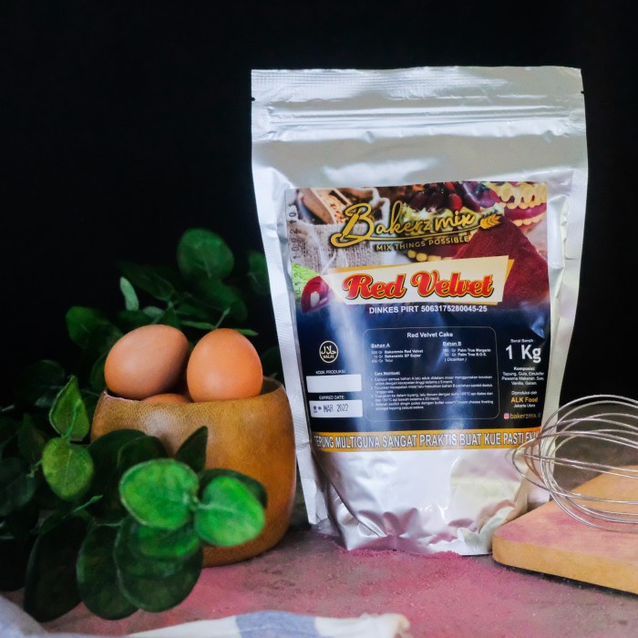 

D02D1 Tepung Premix Bakerzmix Red Velvet Steam Cake Rose Water Cake Da01D100