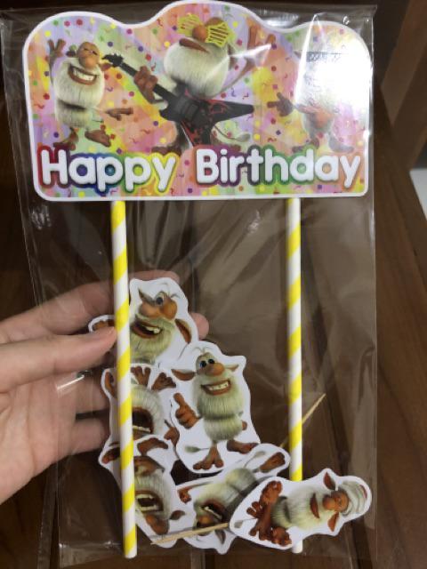 Hiasan Kue Cake Topper Birthday C1 Booba Isi 7