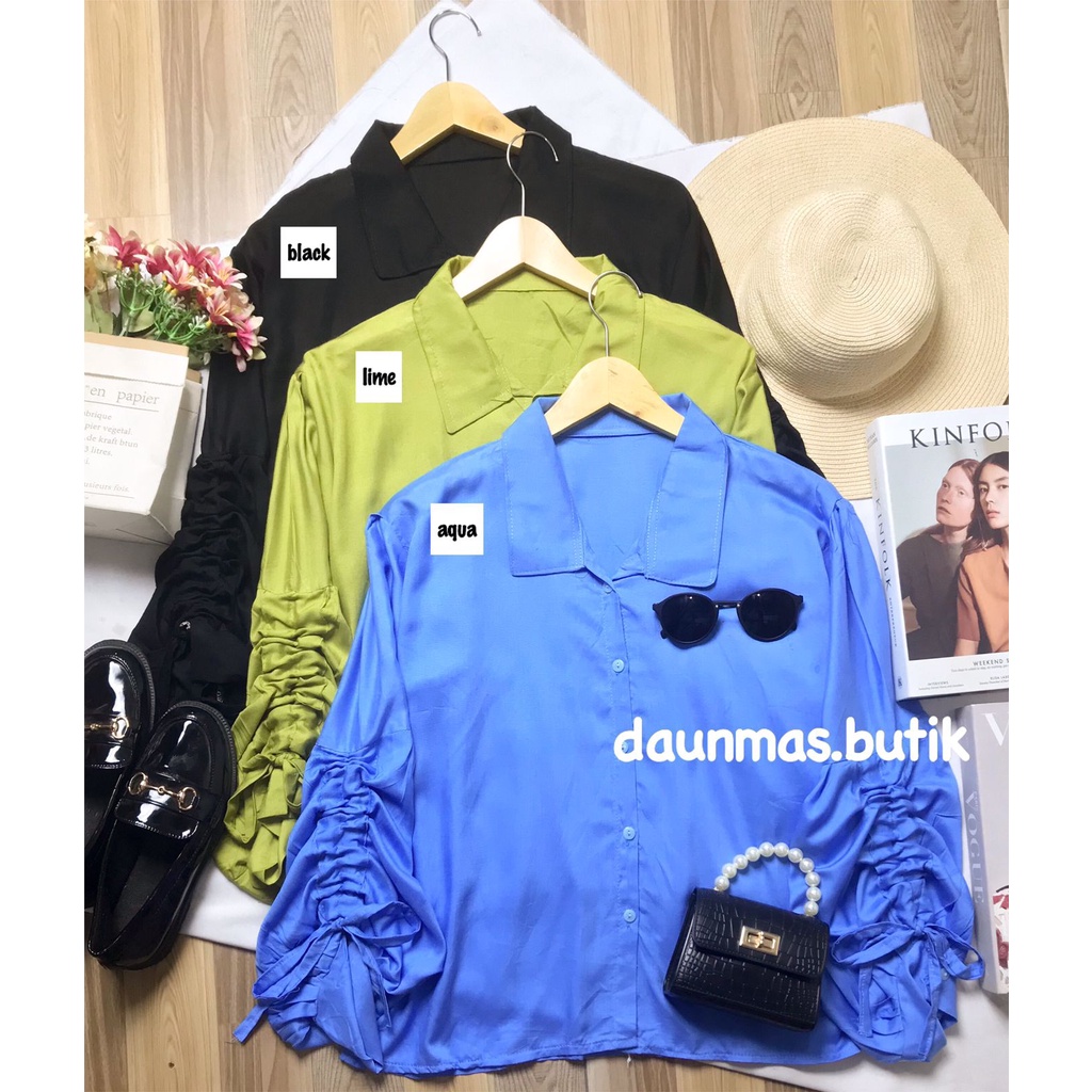 1KG MUAT 5PCS | MONICA BLOUSE SERUT RAYON HITS OOTD SELEBGRAM FASHION GROSIR WANITA TERMURAH