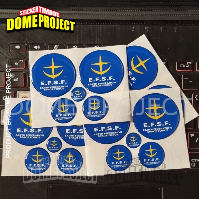 STIKER MOTOR TIMBUL EMBLEM LOGO ANIME GUNDAM EFSF YAMAHA AEROX NMAX LEXI SET AESTHETIC KEREN