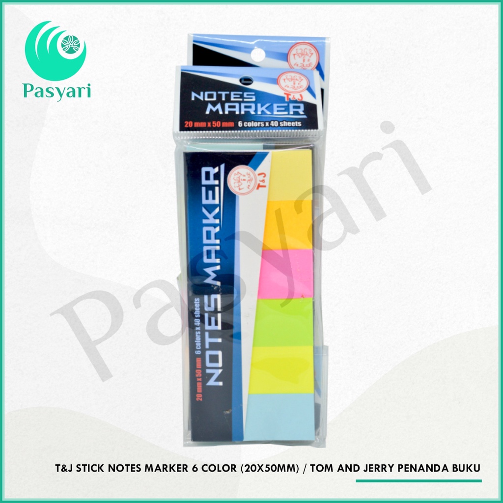 

T&J Stick Notes Marker 6 Color (20x50mm) / Tom And Jerry Penanda Buku