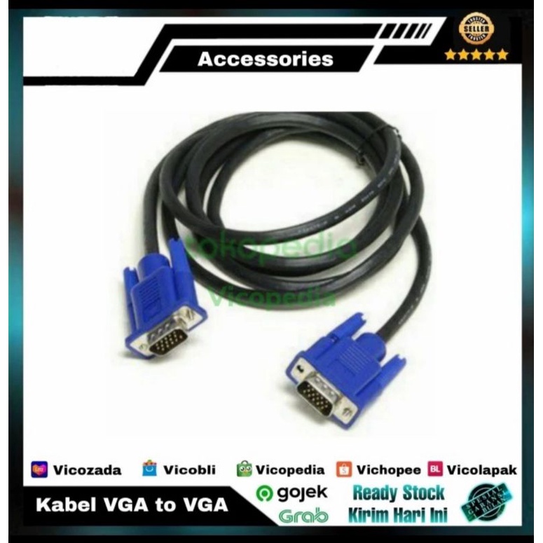 Kabel VGA Layar Monitor Komputer LED LCD TV Proyektor High Quality