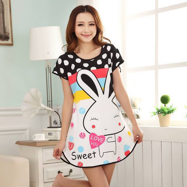 BOSJKT184 Baju Tidur Karakter Daster Motif Lucu