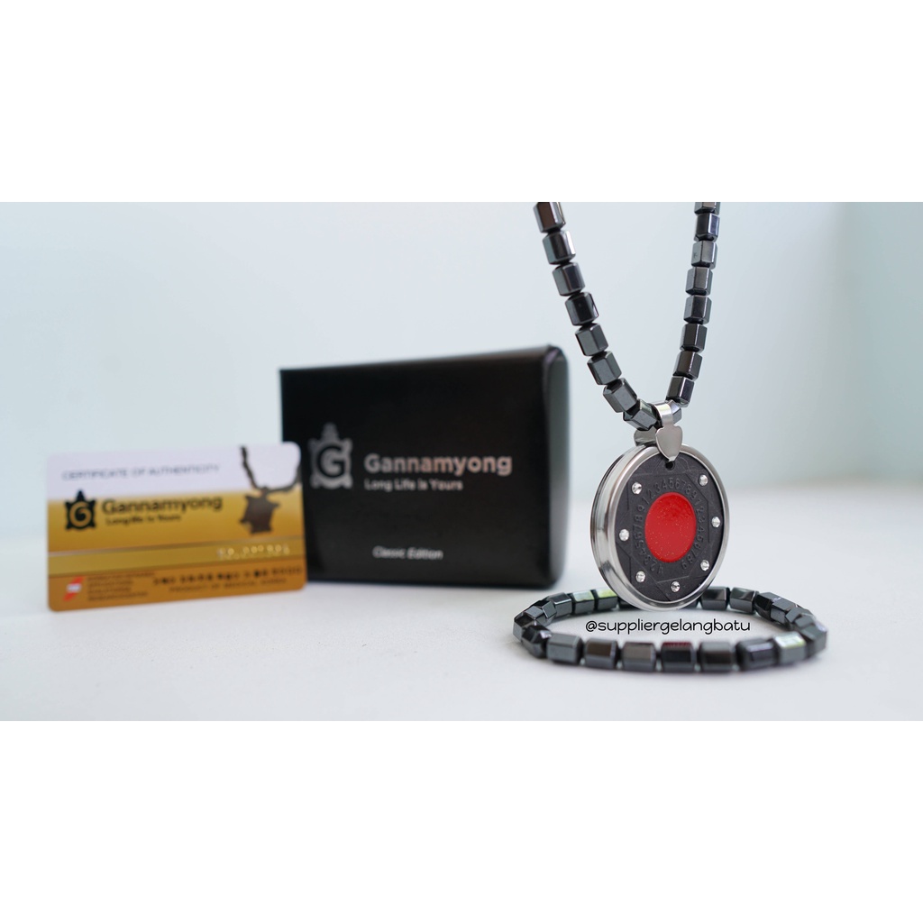 PROMO Kalung bioglass quantum MERAH BIOMAGNET bonus gelang sertifikat