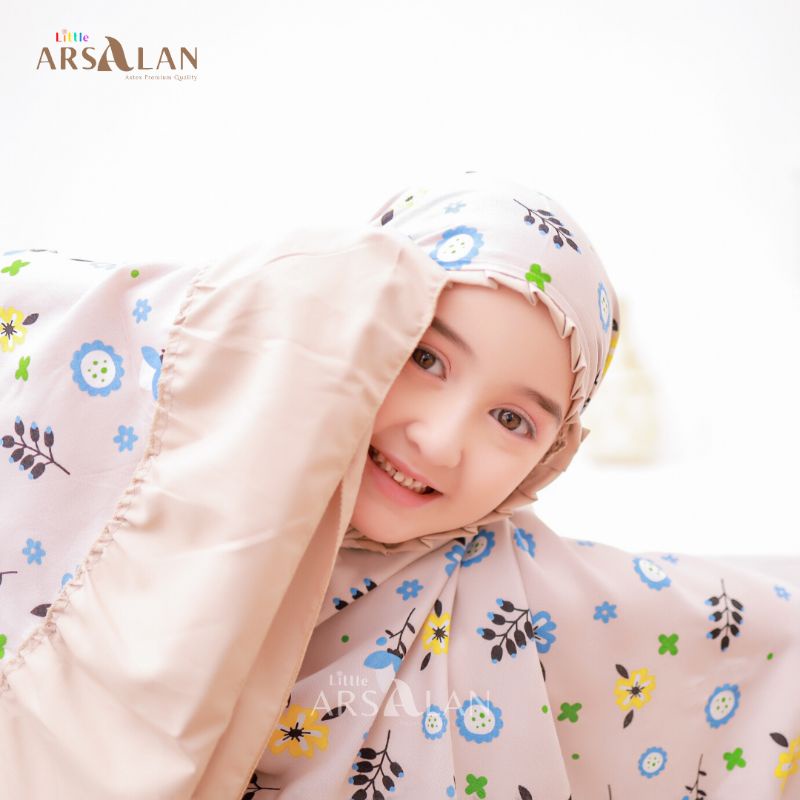 Mukena Anak Motif Bunga Motif Daun Motif Polkadot Tas Ransel | Mukena Anak Rayon Paud TK SD Tanggung | Mukena Arsalan