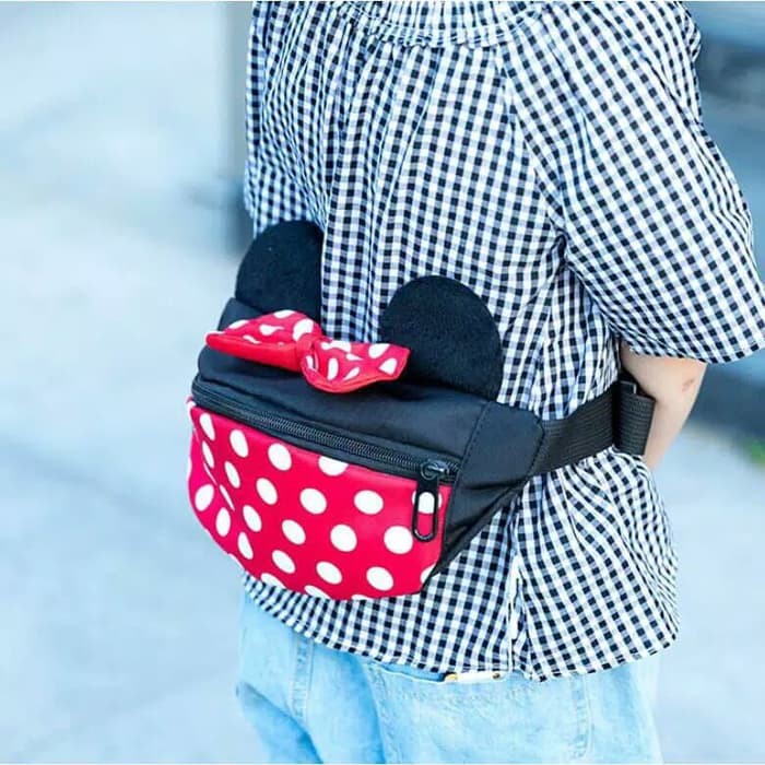 BS071 Tas Pinggang Anak IMPOR Motif Mickey Mouse Minnie BS071 Tas Pinggang Anak IMPOR Motif Mickey Mouse Minnie
