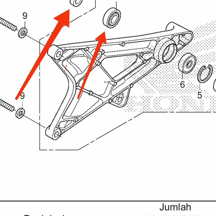 BOS SWING ARM RODA BELAKANG LUAR PLUS SEAL VARIO 125 150 PCX 160