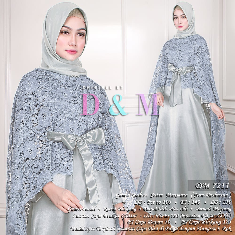 Gamis Maxi Maxy Cape Brukat Baju Gamis Pesta Gamis Brukat Brokat