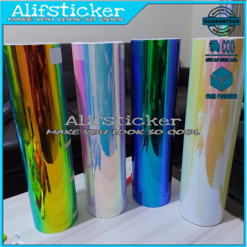 Skotlet Motor Skotlet hologram pelangi/skotlet motor/sticker motor/laser crom plangi hologram