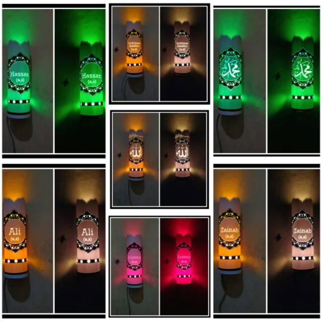 Lampu Tidur Hias Ukir Pipa PVC