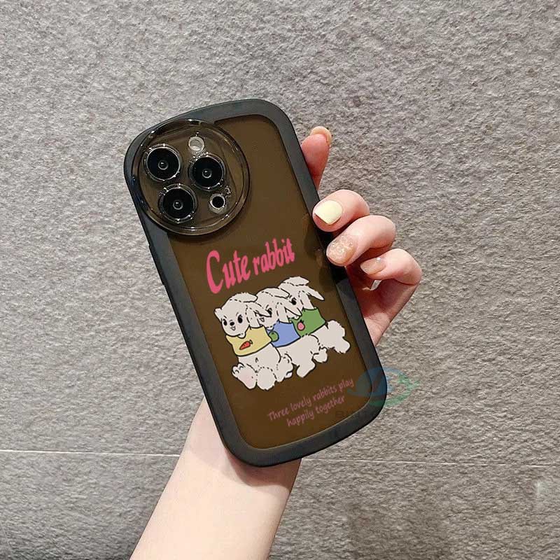 Case Bahan TPU Motif Kelinci Untuk IPhone 11 11 Pro 11 Pro MAX 12 12 Pro 12 Pro MAX X XR XS MAX 6 6S 7 8 Plus SE 2020