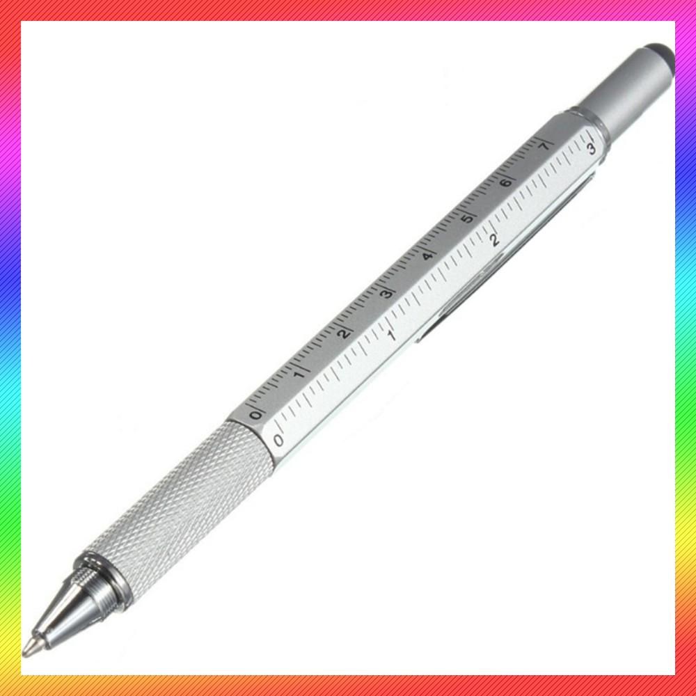 

Taffware Pena Multifungsi Plastik Stylus + Penggaris + Level + Obeng - 9625 - Silver