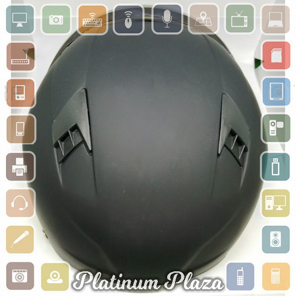 TaffSPORT Helm Sepeda Skuter Motor Elektrik Half Face - 328 - Black`MCDBV3-