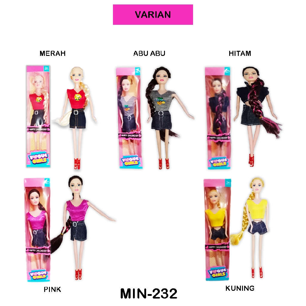 Mainan anak boneka berbie VOGUE GIRL Mainan Rias Rambut Make Up berbie