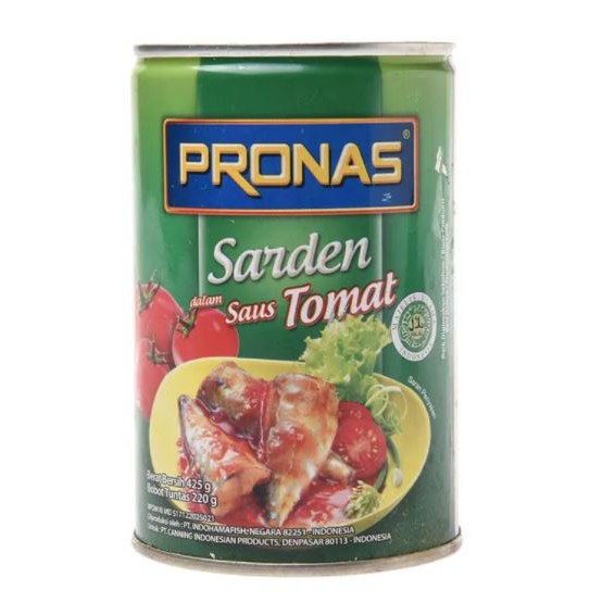 

Pronas Sardines Tomato Sauce 425 gr Makanan Kaleng Sarden
