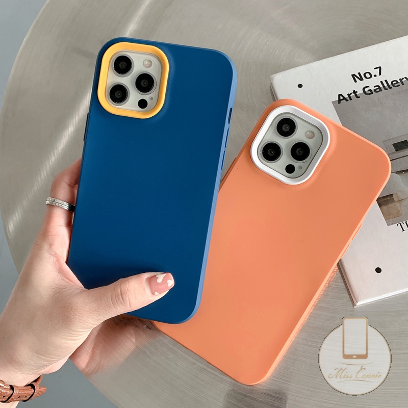 3 In 1 Soft Case Silikon Shockproof Warna Permen Cover Iphone 12 11 Pro Max 12 Xr Xs Max X 7 8 Plus