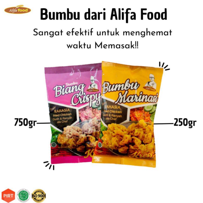 

Bumbu Biang dan Bumbu Marinasi Crispyku Renyah Alifa Food