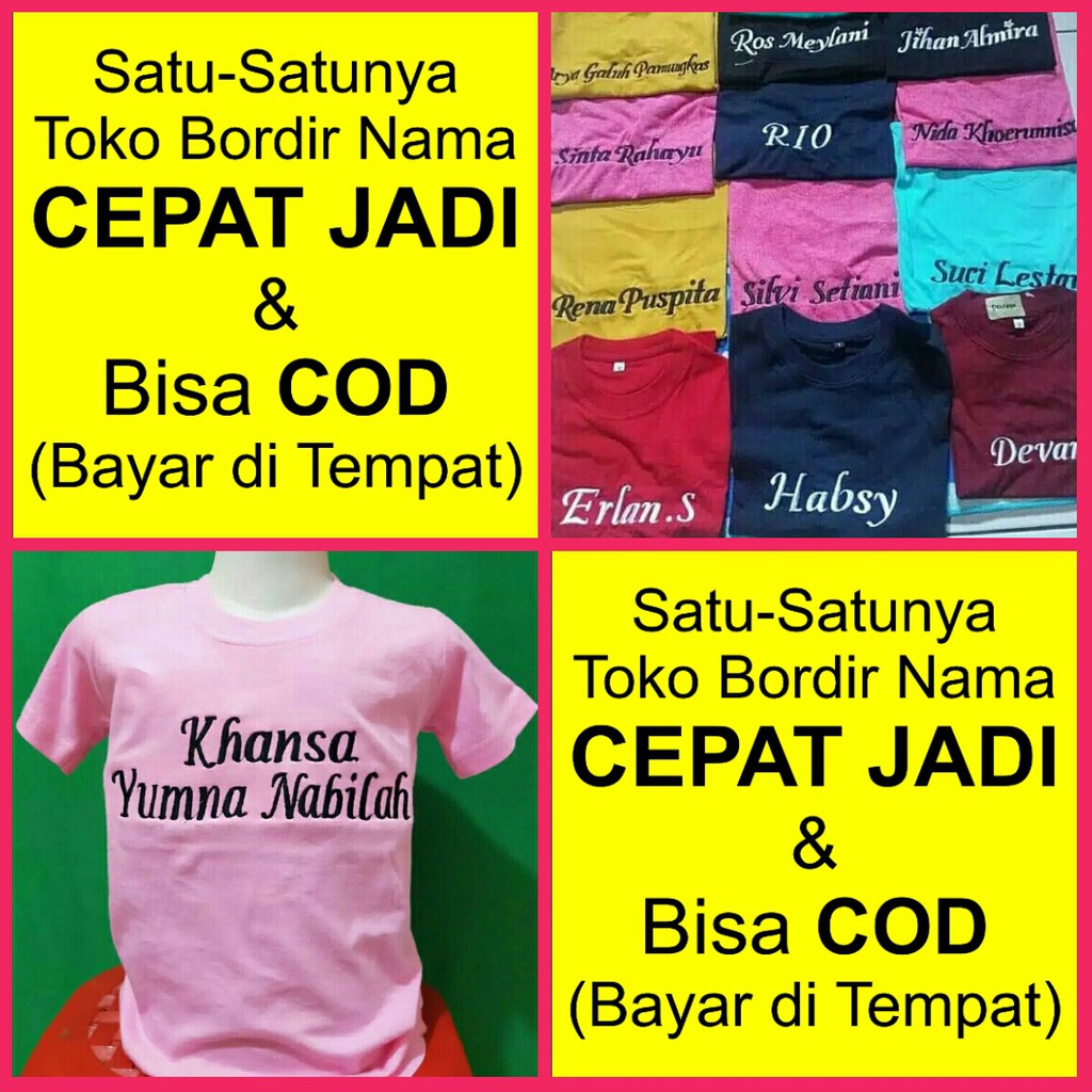 COD Kaos  Anak Dewasa Couple Keluarga Bordir  Nama  Custom 