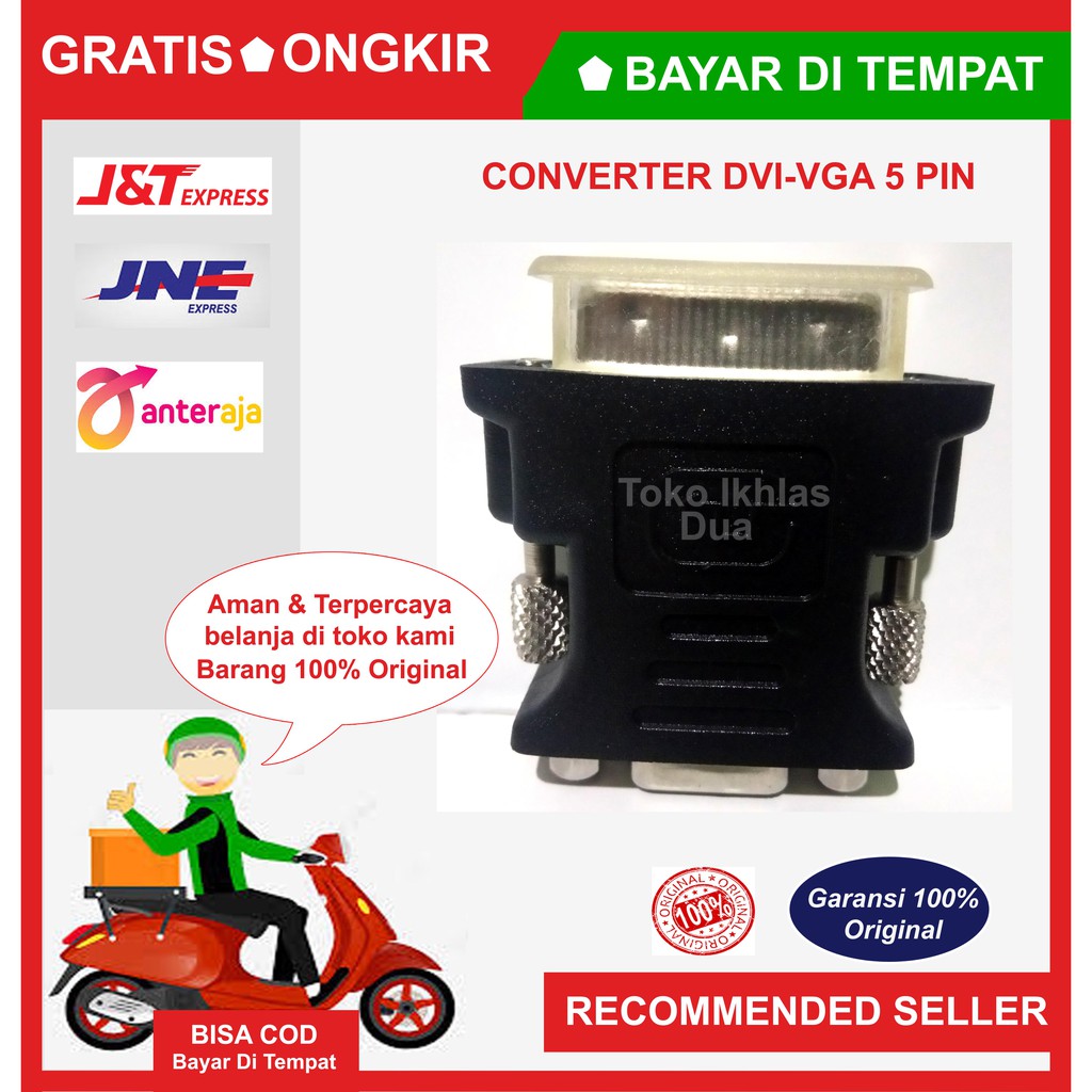 CONVERTER DVI - VGA 5 PIN/CONVERTER DVI TO VGA/CONVERTER