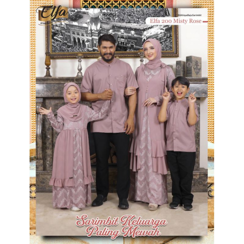 SARIMBIT ETHICA ELFA 200 MISTY ROSE - GAMIS KAGUMI 198 MISTY ROSE - KOKO KAHFI 157 MISTY ROSE