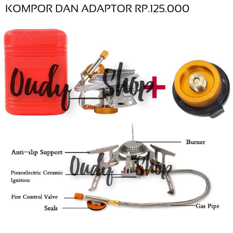 Adaptor Selang Kompor Gas Ultralight Kompor Butane Perlengkapan Outdoor Camping Gunung