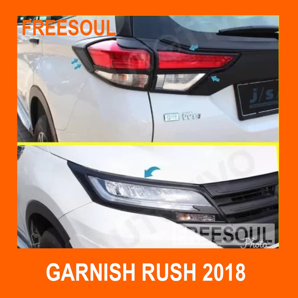 Garnish Depan Dan Belakang Toyota Rush 2018 Hitam Dof