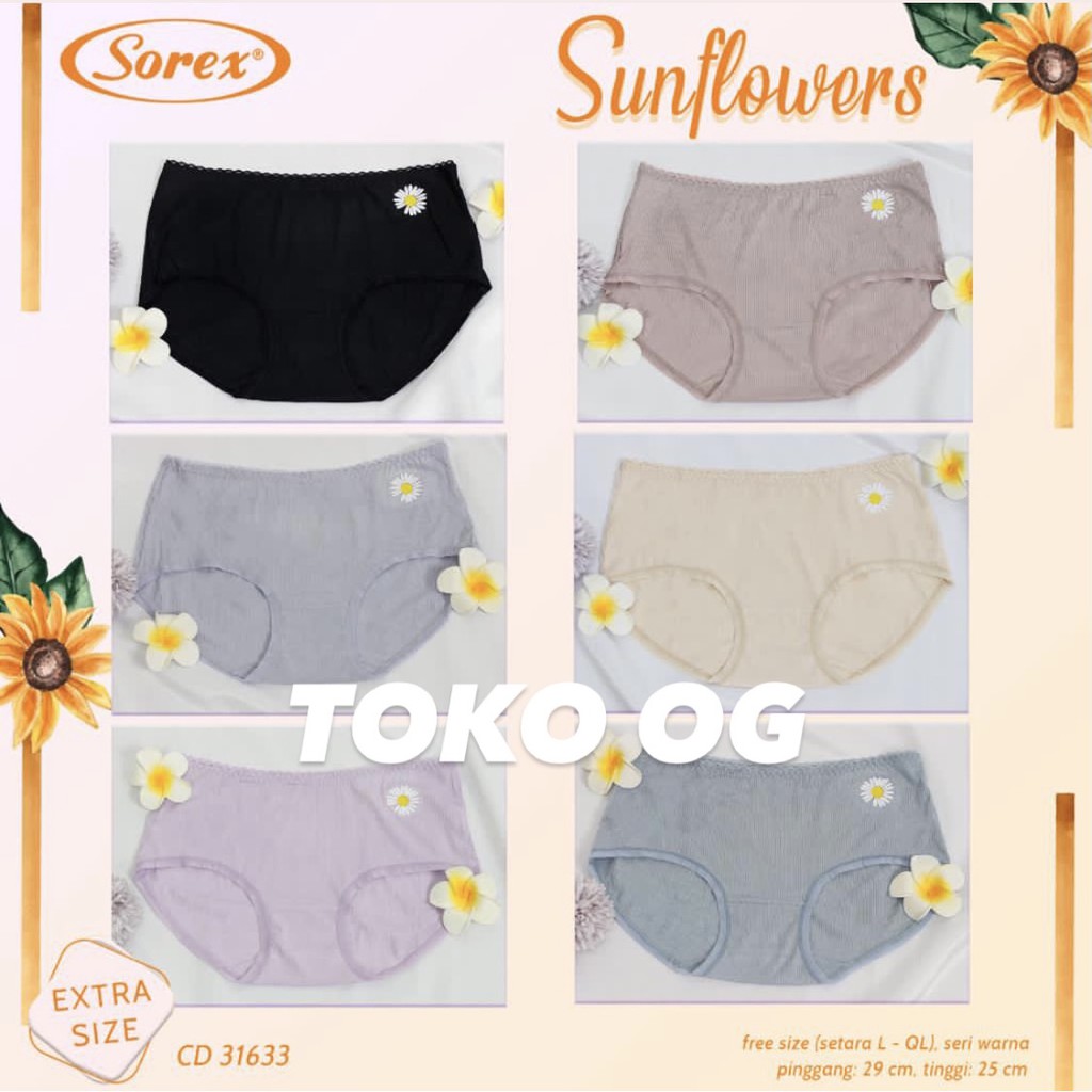 CELANA DALAM WANITA/ANAK/ABG/REMAJA SUNFLOWER FREESIZE EXTRASIZE 31633 35654 L xl xxl