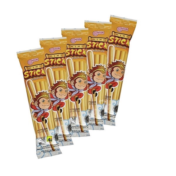 Nissin Mini Stick Biskuit 1 Pack isi 10 bungkus - Camilan Anak