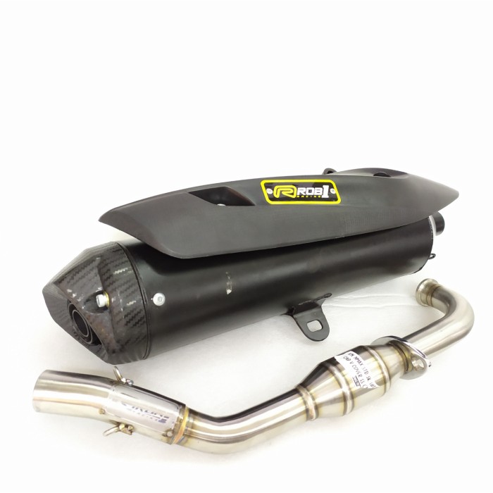 KNALPOT ROB1 NMAX STAINLESS BLACK