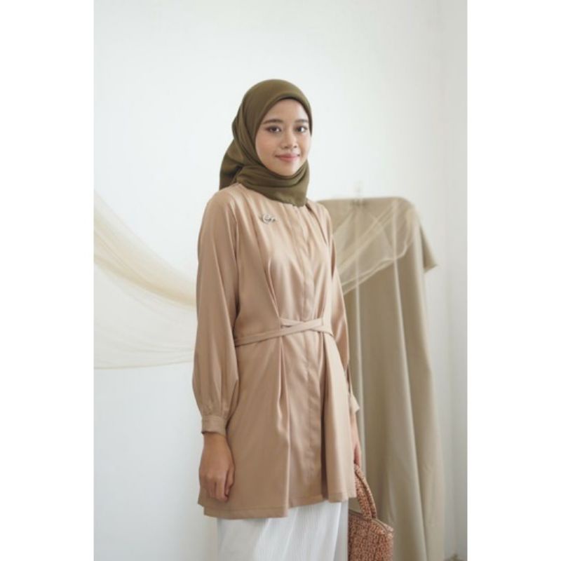Preloved Baju Tunik atasan wanita olive Ederra