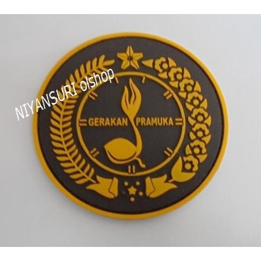 [Promo] Patch rubber logo Pramuka bulat Diskon