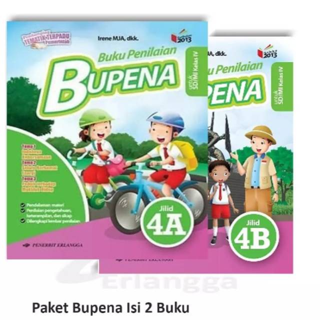 Buku penilaian BUPENA k13 Erlangga kelas 4A dan 4B semester 1