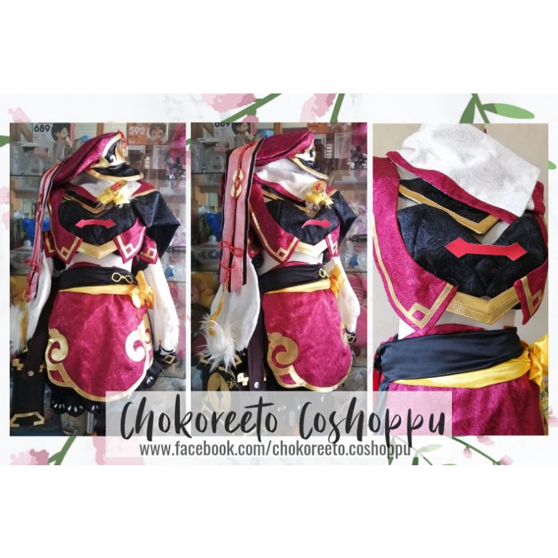 Kostum Cosplay Yanfei - Genshin Impact