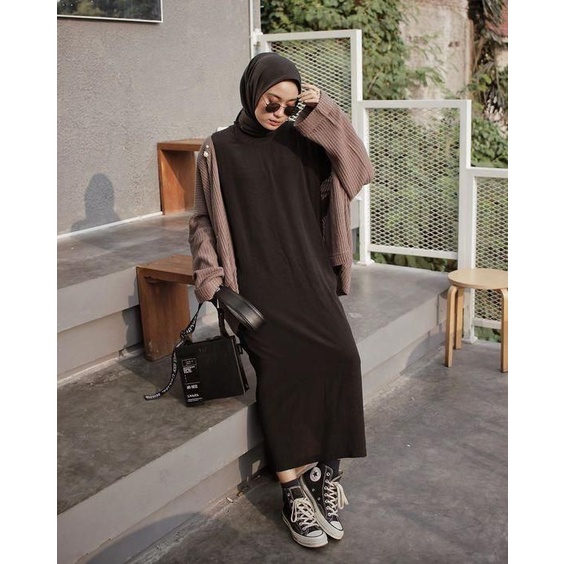 (BISA COD) INER SPAN / INER DRESS DALEMAN GAMIS / INER GAMIS POLOS PREMIUM