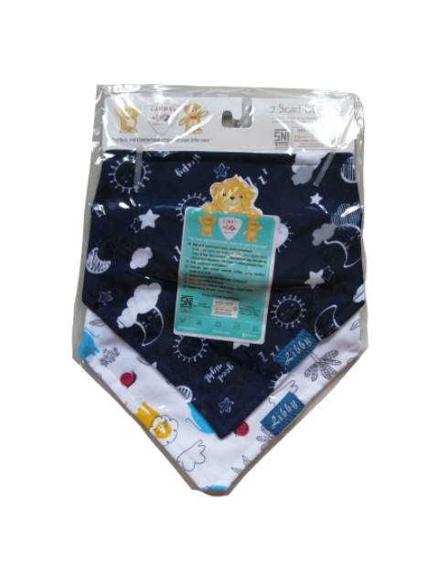 Celemek Segitiga Isi 2 Pc Libby - Slaber Syal Libby - Slaber Segitiga - Scarft Bib