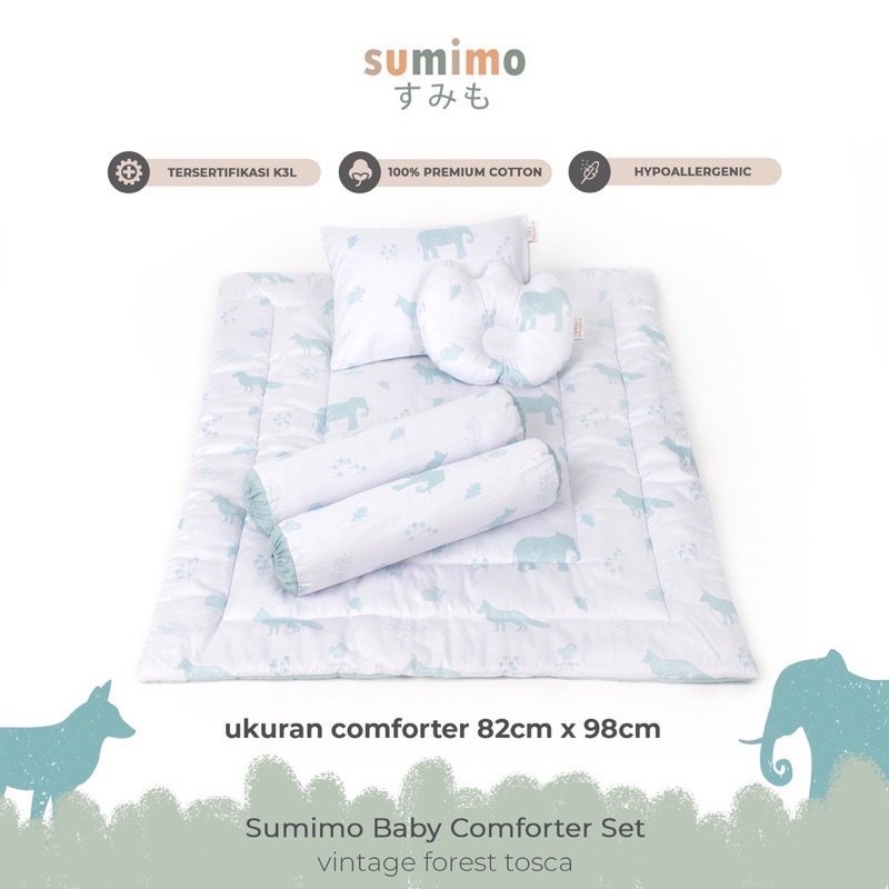 Sumimo BABY COMFERTER SET 82x98cm (Bed Cover + Bantal + Guling Baby Set)