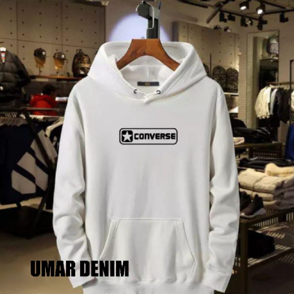 jumper Hoodie Cod Converse Bahan Tebal ukuran m l xl xxl