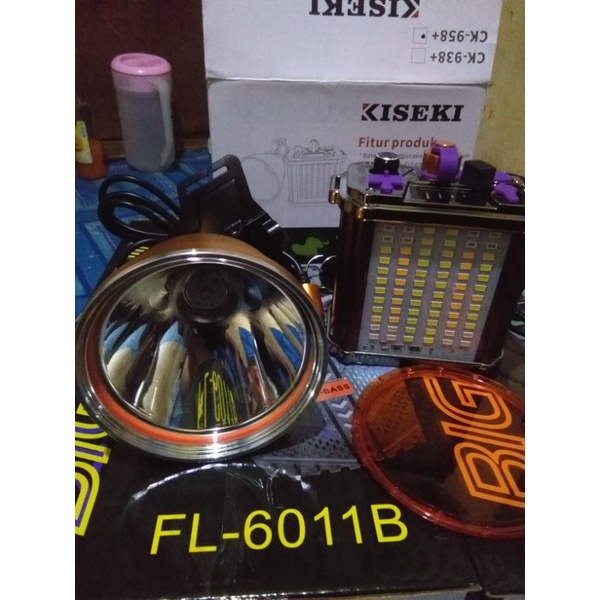 Senter Kepala Kiseki CK-958+ 150W Bonus Aki - Headlamp Kiseki CK 958+
