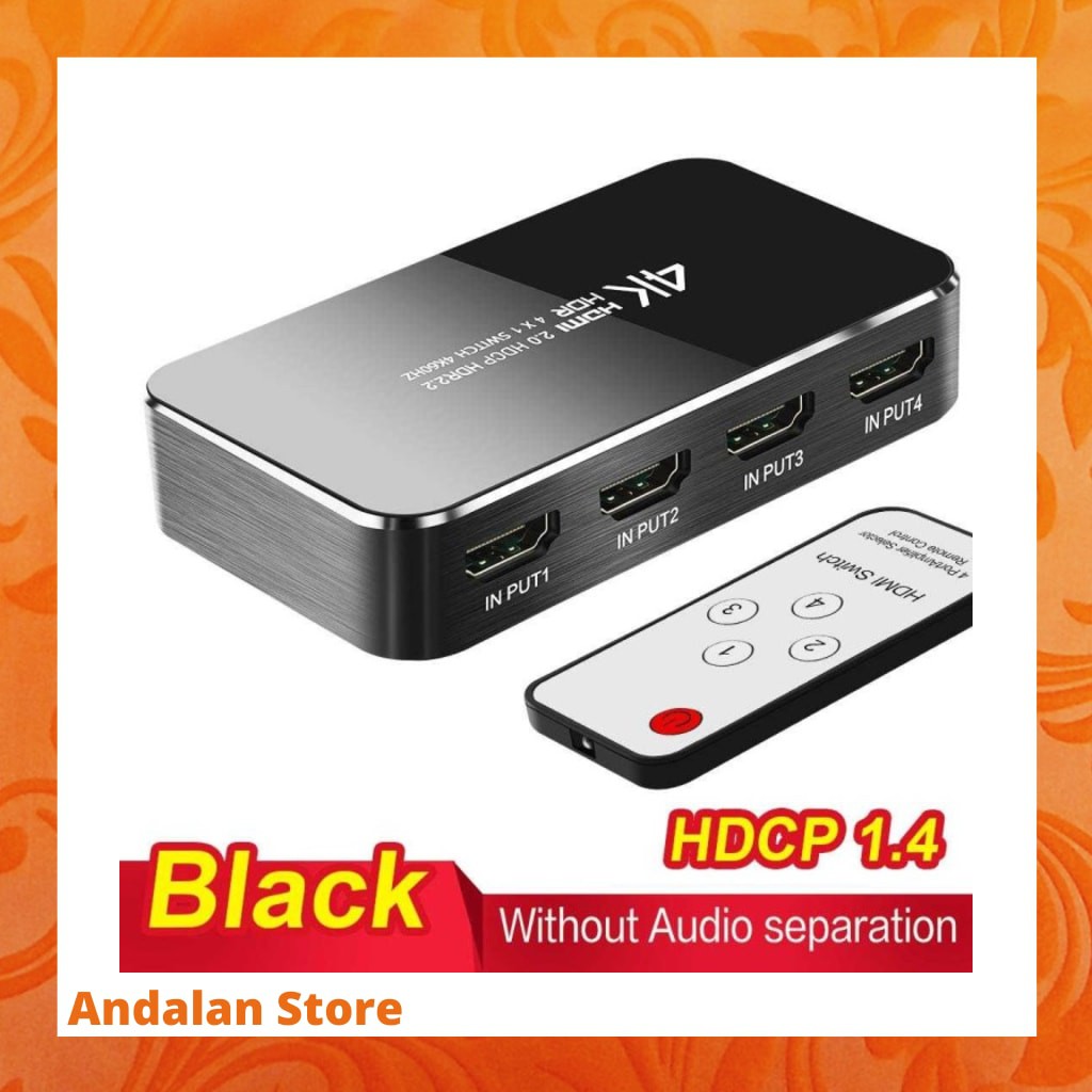 FSU HDMI Switcher 4 Port HDMI 2.0 4K HDR with Remote - SWI41-A