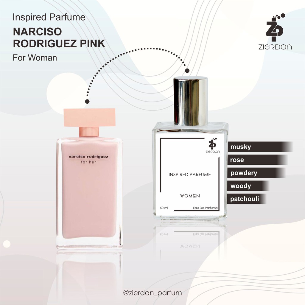 Zierdan Inspired Parfum Narciso Rodriguez Pink Parfume Farfum Minyak Wangi Tahan Lama Wanita Cewek