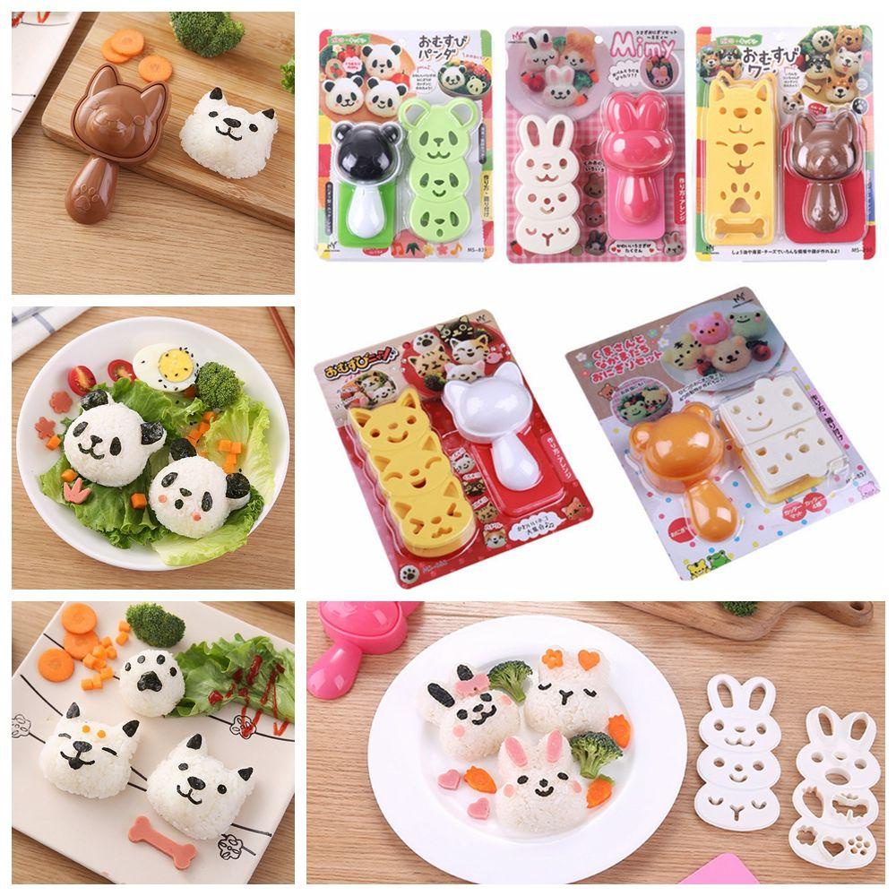 R-FLOWER Cetakan Sushi Motif Kartun Decor Kits DIY Untuk Bayianak-Anak Baking Mold