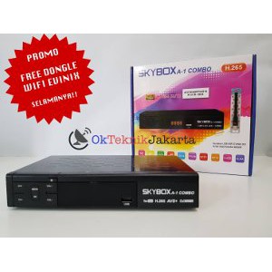 Receiver Parabola skybox A1 Combo DVB S2 Dan DVB T2 FREE DONGLE WIFI