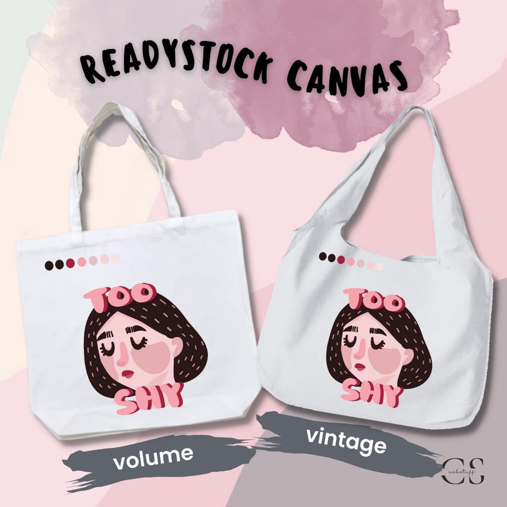 (READYSTOCK) TOTEBAG KANVAS VOLUME &amp; VINTAGE SHY/ TOTEBAG KANVAS AESTHETIC MURAH / TOTEBAG KULIAH MOTIF / TAS SEKOLAH / TOTEBAG KOREA / TOTEBAG KANVAS KPOP / TOTEBAG KANVAS BOHO / TOTEBAG KANVAS LANDSCAPE LARGE